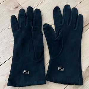 Fendi Vintage Suede Gloves